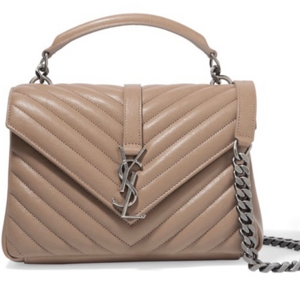 COLLÈGE MEDIUM CHAIN BAG IN QUILTED LEATHER